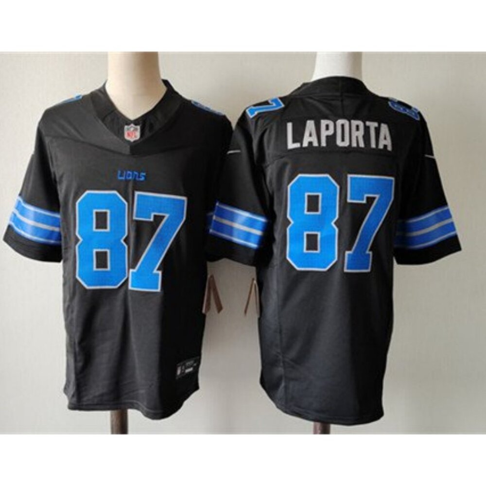 Mens Kids Youths  Sam LaPorta Black  Vapor Limited Stitched Jersey